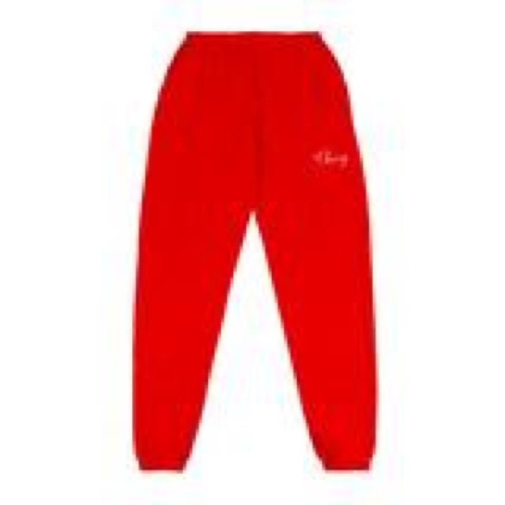 Cherry LA RED PINTUCK SWEATPANTS SIZE MEDIUM